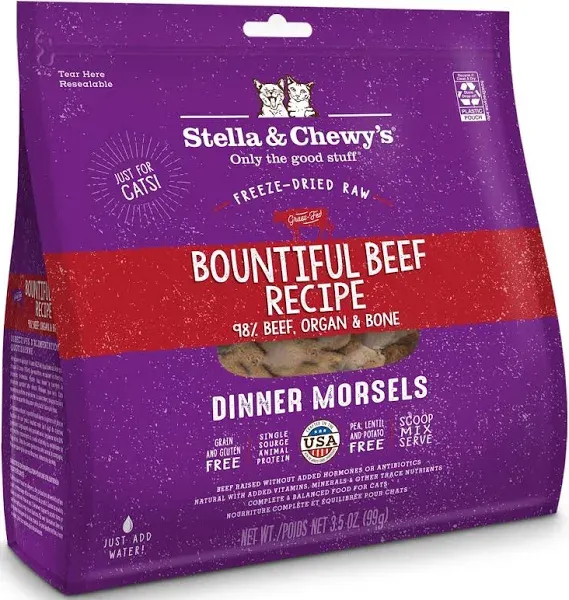 Stella & Chewy's Bountiful Beef Freeze-Dried Raw Cat Food