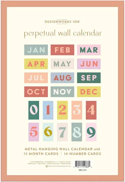 DesignWorks Perpetual Wall Calendar