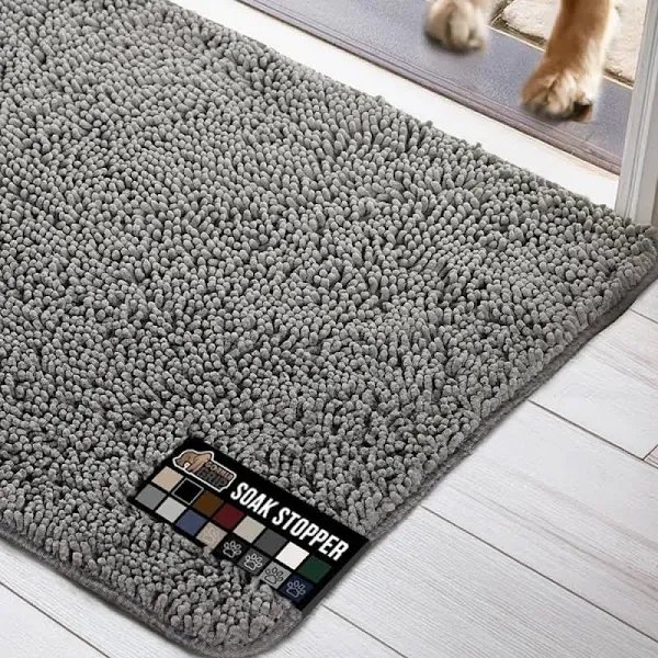 Gorilla Grip Chenille Doormat Absorbent Washable