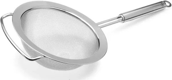 Rösle Stainless Steel Round Handle Kitchen Strainer, Fine Mesh, 7.9 Inch a