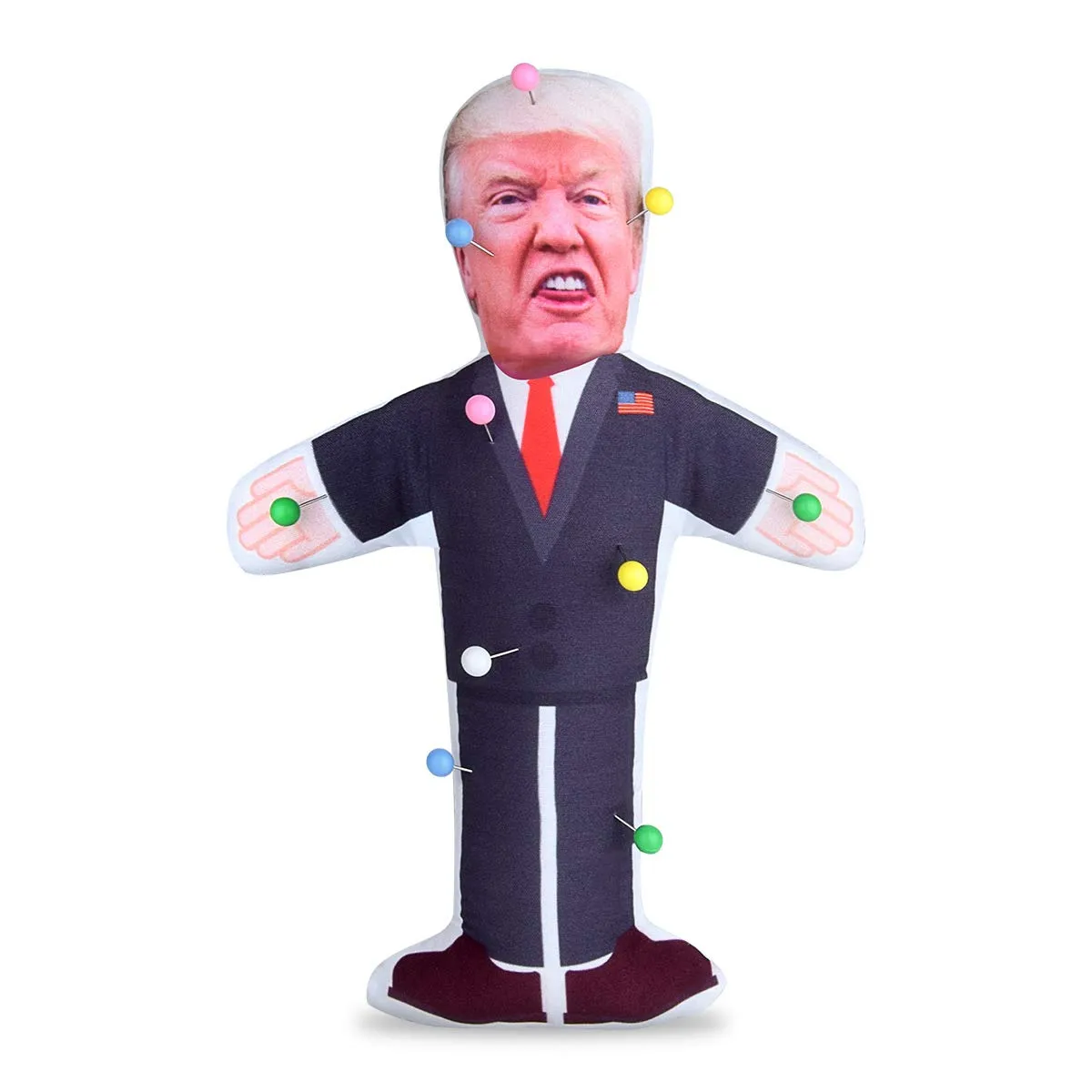 7.9 inch Donald Trump Voodoo Doll Pin Holder -0.24 inch Round Head with Stain...