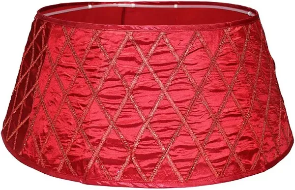 New Traditions 26-in Red Satin Christmas Tree Collar