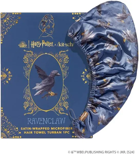 Kitsch Harry Potter Ravenclaw Satin-Wrapped Hair Towel