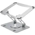 Uncaged Ergonomics 10.2&#034; x 10&#034; Metal Swivel Laptop Stand 2.0 Silver