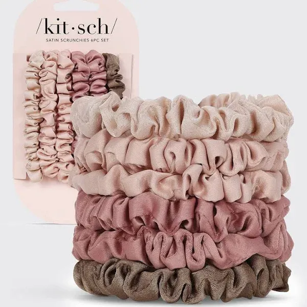 Kitsch Ultra Petite Satin Scrunchies (6pk)