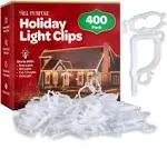 All-Purpose Holiday Light Clips [Set of 400] Christmas Light Clips, Ou