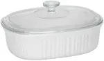 Corningware 2-1/2-Quart Oval Casserole Dish with Glass Lid