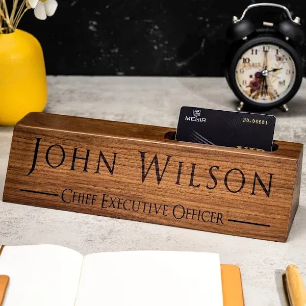 Personalized Wood Desk Name Plates