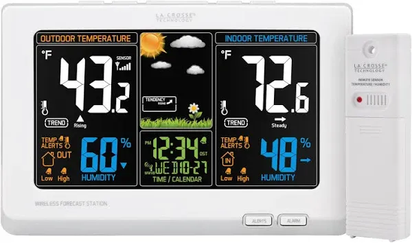 La Crosse Wireless Color Weather Station White 308-1414