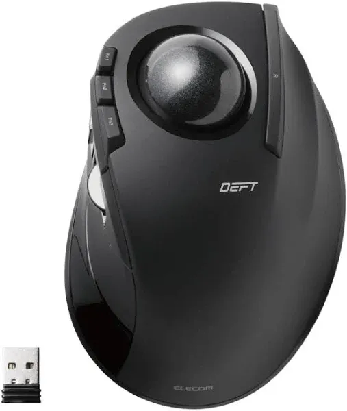 ELECOM M-DT2DRBK Wireless Trackball Mouse Tilt 8 Buttons Black Japan Free ship