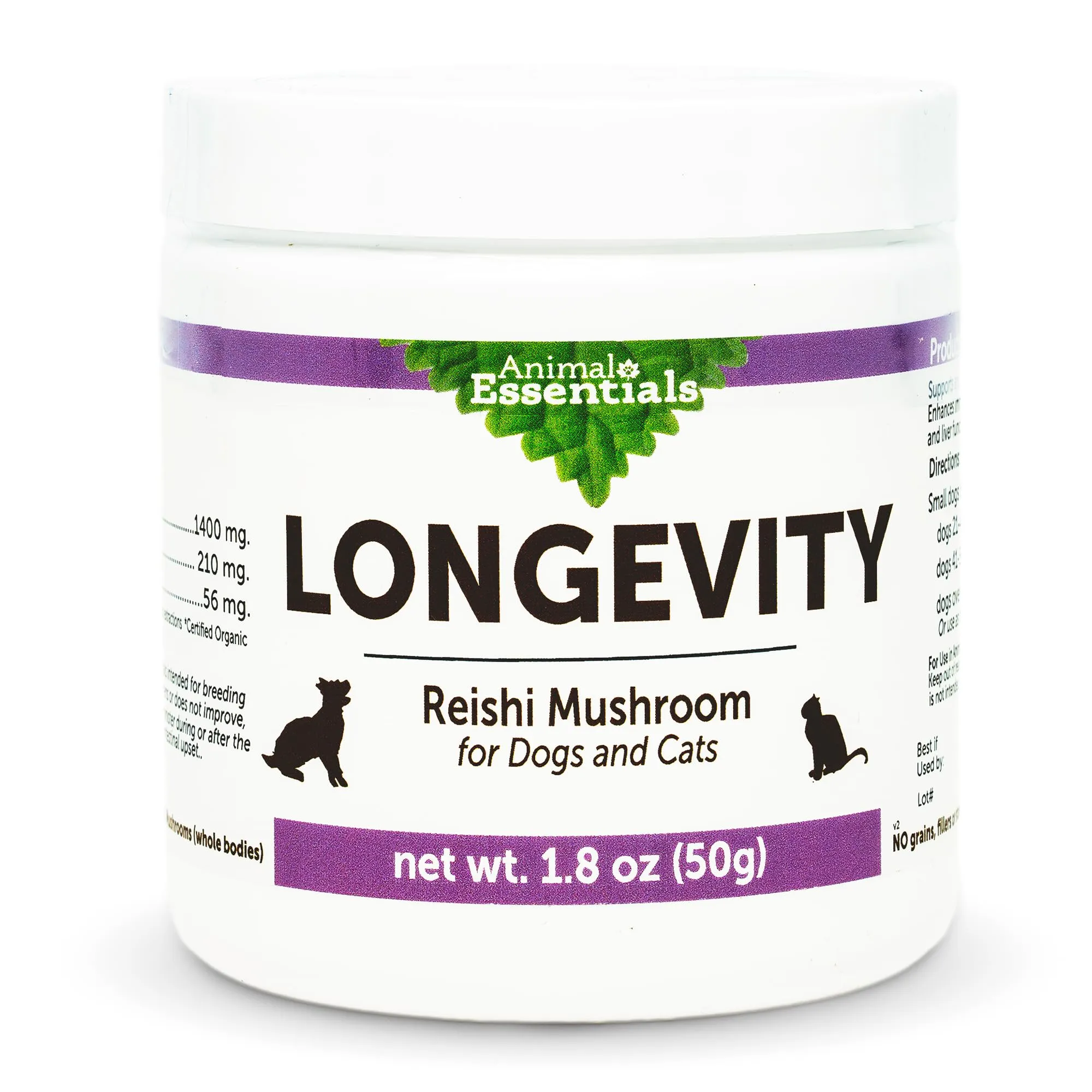 Longevity Reishi for Dogs &amp; Cats - Healthy Cardiovascular &amp; Liver Function, S...