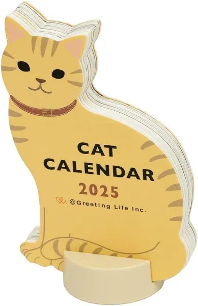 Cat Die Cut Calendar 2025