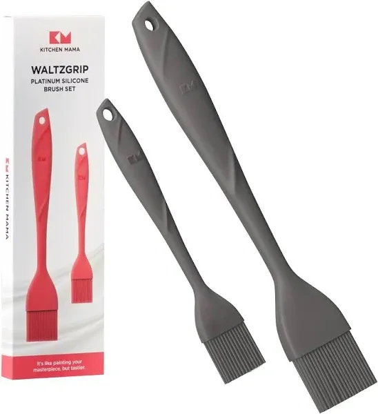 Kitchen Mama WaltzGrip Platinum Silicone Basting Pastry Brush Set of 2