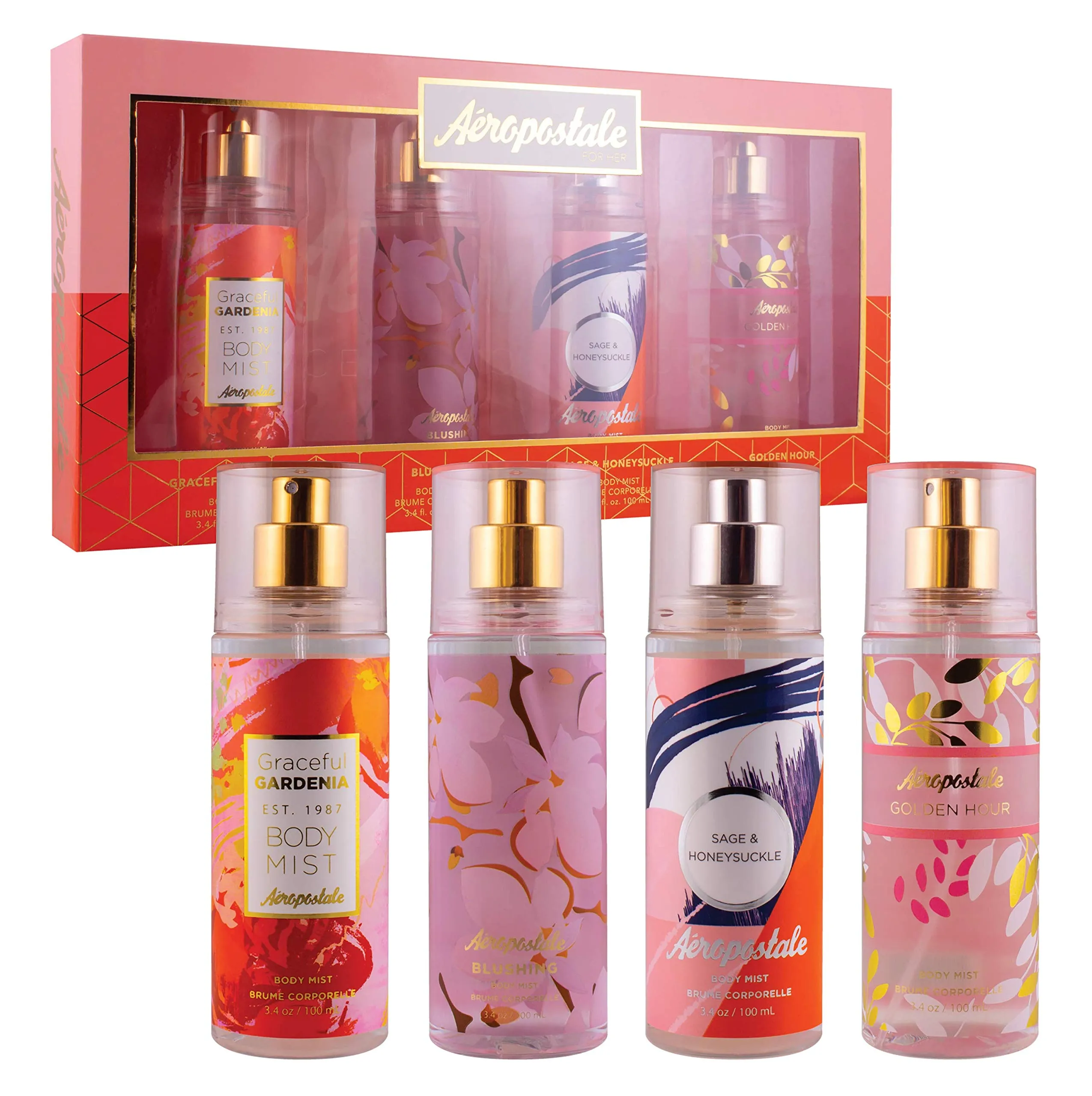 Aeropostale For Her Body Mist Gift Set 4x100ml ~BNIB~