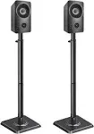 Mounting Dream Speaker Stands - Height Adjustable Speaker Stand for Vizio, Polk, JBL, Sony, Speaker Stands Pair with Wire Management (Holds Up