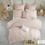 Urban Habitat Brooklyn Cotton Jacquard Duvet Cover Set Pink Full/Queen