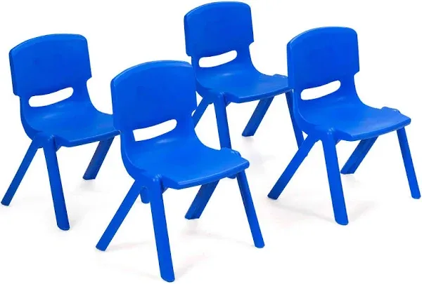 Costway 4-pack Kids Plastic Stackable Classroom Chairs