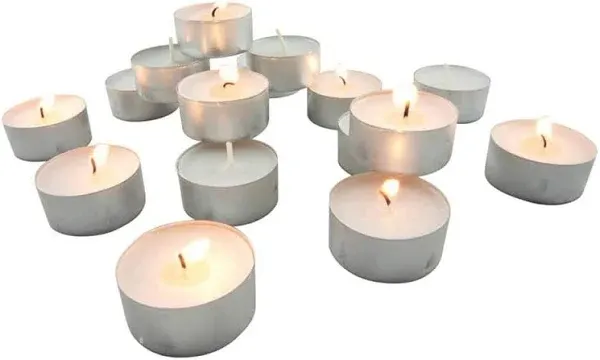 Tealight Candles - Red Small Unscented Tea Lights Candles 50 In Bulk - For Home