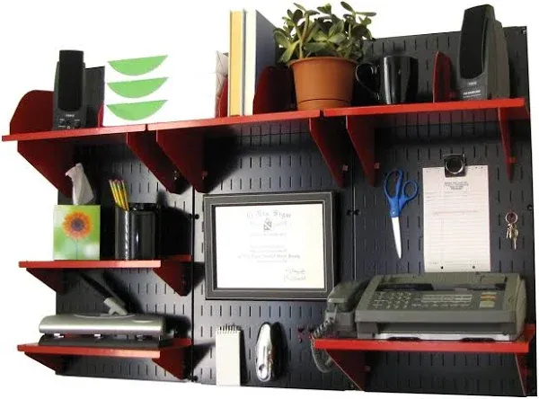 Wall Control Office Wall Mount Desk Storage and Organization Kit