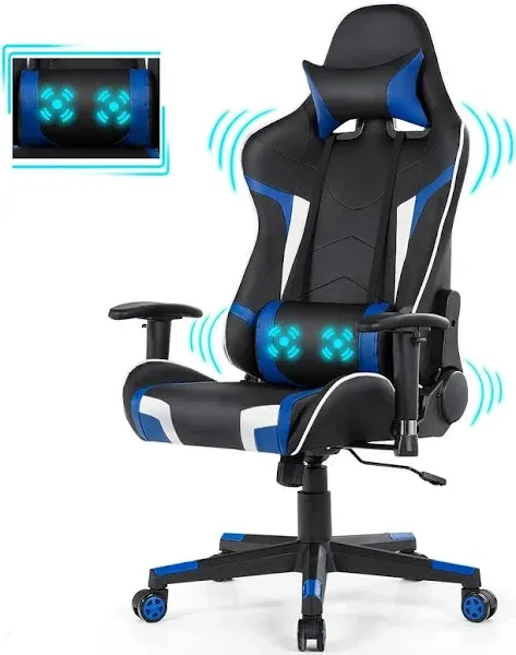 Gaming Chair, Massage Office Chair Computer Gaming Racing Chair