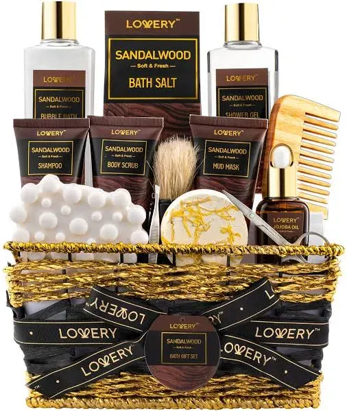 Lovery Men's Sandalwood Bath Gift Set