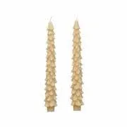 Marmalade Mercantile 10" Tree Shaped Unscented Taper Candles (Set of 2)