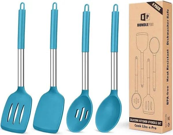 Pack of 4 Silicone Cooking Utensils Set