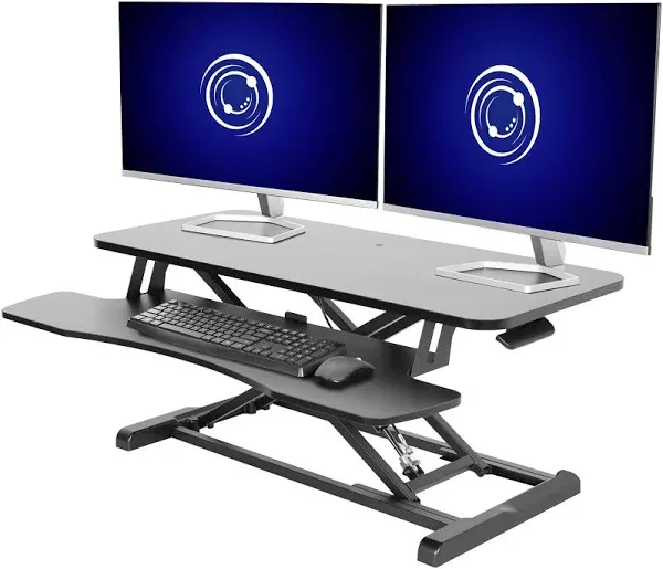 VIVO 36 Inch Desk Converter, K Series, Height Adjustable Sit to Stand Riser, Dua