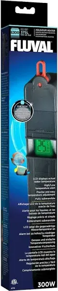 Fluval Vuetech Digital Aquarium Heater - E Series - E300 - 300 Watts - Up to 100 Gallons (14&quot; Long)