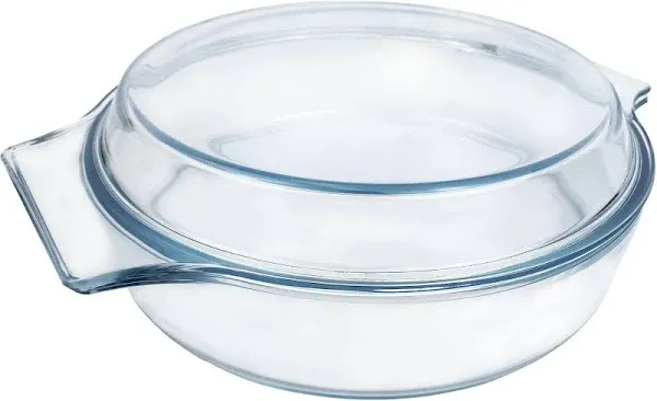 2.1 Quart 68 OZ Glass Casserole Dish With Glass Lid Covered Glass Microwavabl...