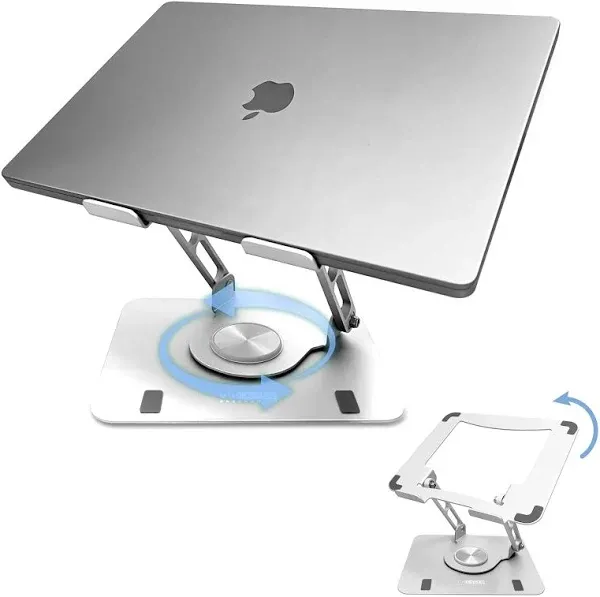 Uncaged Ergonomics 10.2&#034; x 10&#034; Metal Swivel Laptop Stand 2.0 White (SLS-White)