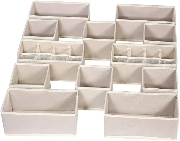 TENABORT 12 Pack Foldable Drawer Organizer Dividers