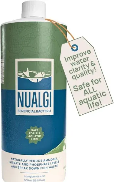 Nualgi Beneficial Bacteria 16.9 oz Enzyme Bacteria for Freshwater & Organic Ponds