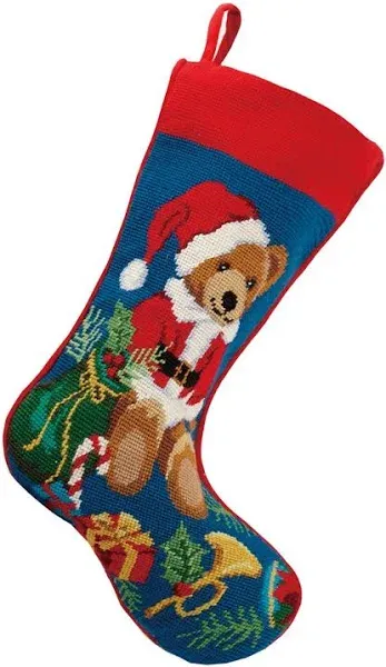 Peking Handicraft Bear Presents Needlepoint Stocking