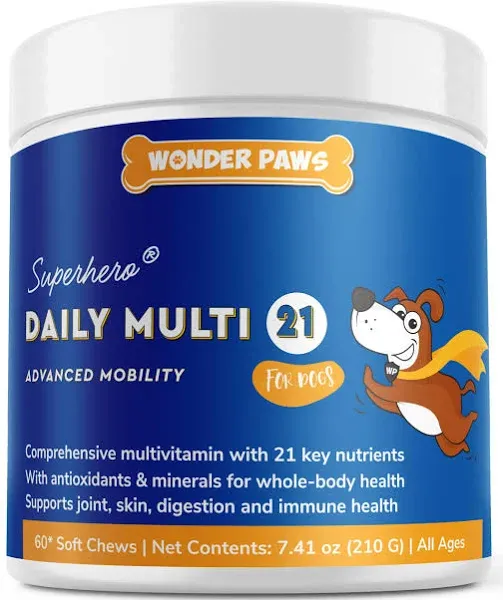 Premium Multivitamin for Dogs Daily Multi for Immune, Mood, Joint, Skin, Hear...