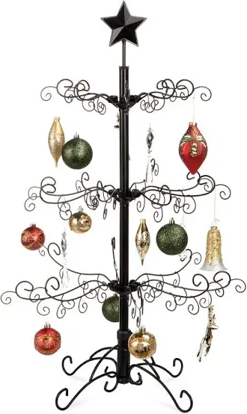 Best Choice Products 3ft Wrought Iron Ornament Display Christmas Tree