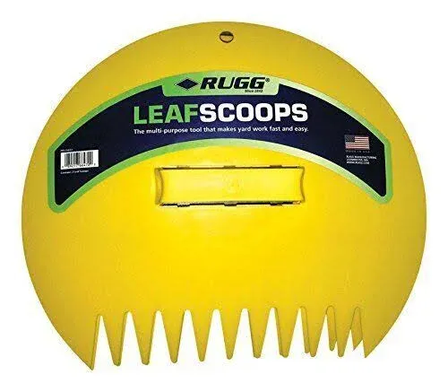 2 PC Rugg Leaf Scoops Great To Get Leaves Up Kids Have Fun Too Yellow  New