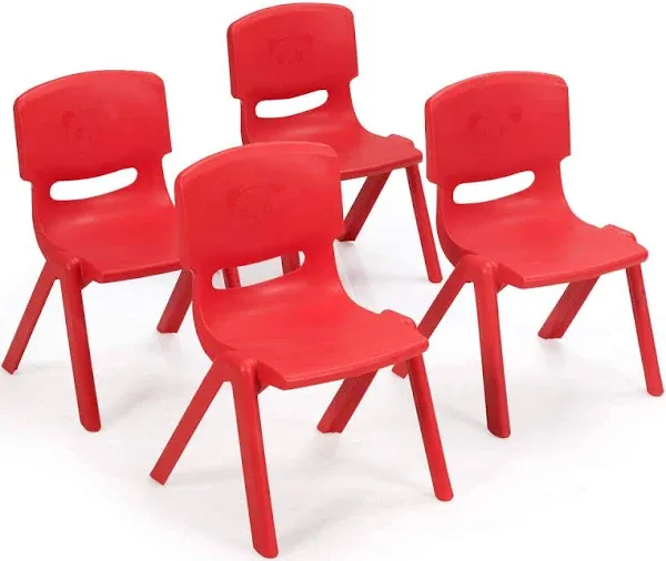 Costway 4-pack Kids Plastic Stackable Classroom Chairs