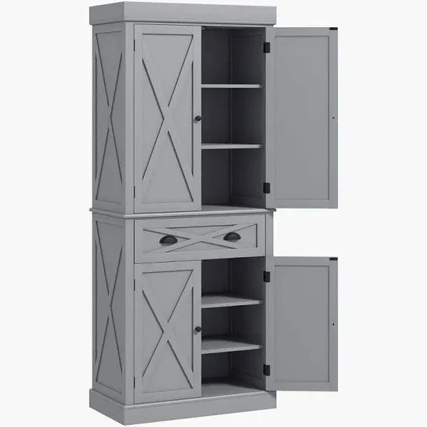 Homcom 72" Kitchen Pantry Storage Cabinet