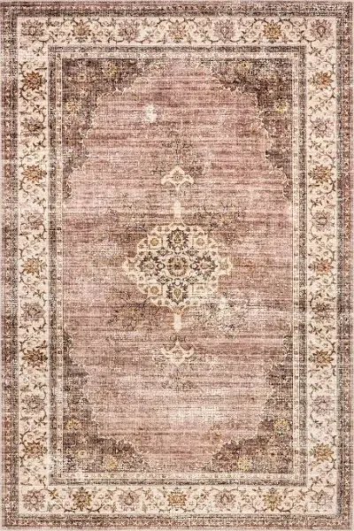 Lauren Liess x Rugs USA Rosewood Vintage Machine Washable Area Rug