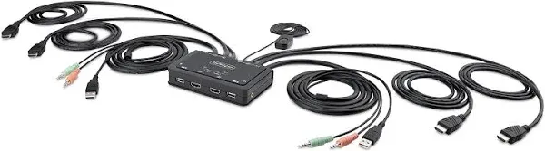 StarTech.com 2-Port Dual-Monitor HDMI Cable KVM Switch