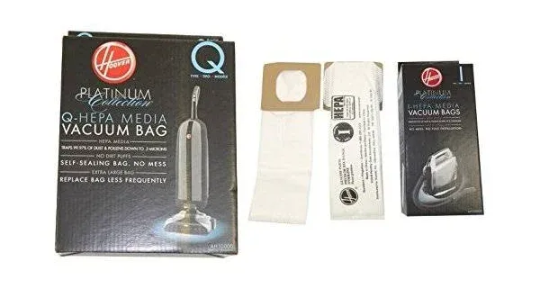 Replacement Part For Hoover AH10000 Platinum Type-Q &amp; I HEPA Vacuum Bags (2 Q ba