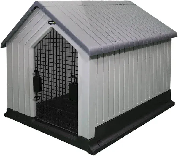 MiraPet Durable Waterproof Plastic Dog House, Indoor Outdoor, and Small PAD