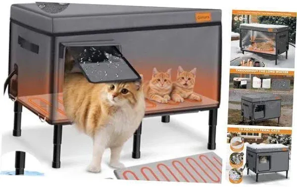 Gimars Upgrade Large Heated Cat House