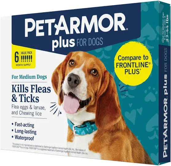 Petarmor Plus for Dog Treatment 5 to 22lbs