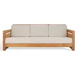 Safavieh Guadeloupe Outdoor Teak 3-Seat Sofa