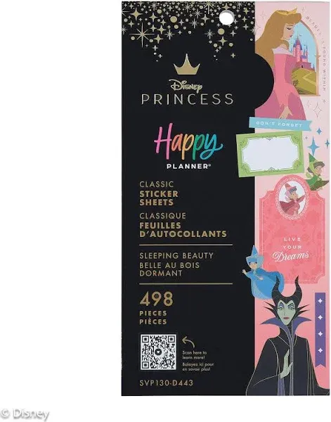 Happy Planner Disney Sleeping Beauty 65th Anniversary Value Pack Stickers