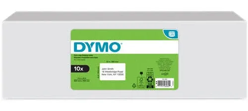 Dymo LW Extra-Large Shipping Labels, 4&#034; x 6&#034;, White, 220/Roll, 10 Rolls/Pack