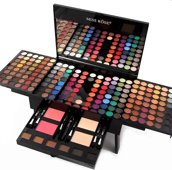 MISS ROSE M 190 Colors Cosmetic Makeup Palette Set Kit Combination,Professional Makeup Kit for Women Full Kit