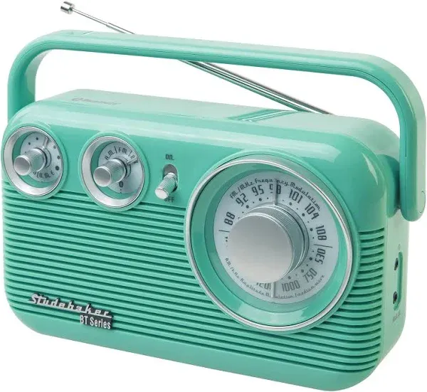 Studebaker Portable AM/FM Radio with Bluetooth